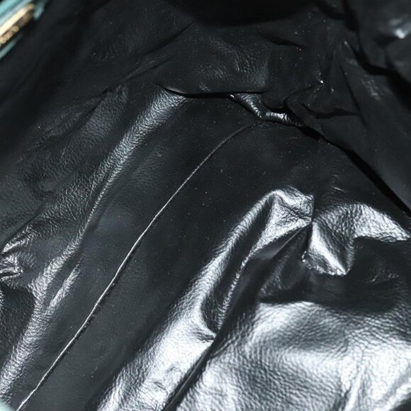 Authentic FENDI Shoulder Bag Suede Green Gold - Picture 3 of 16